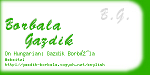 borbala gazdik business card